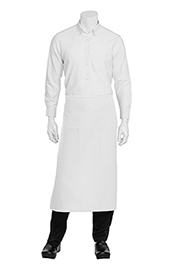 Two Pocket Bistro Apron: White