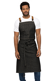 Berkeley Chefs Bib Apron: Black Denim