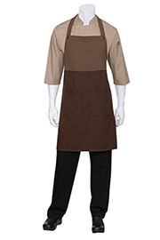 Soho Contrast Bib Apron: Chocolate/Cub