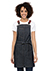 Berkeley Women's Petite Bib Apron: Indigo Denim - side view