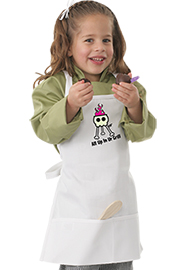 Kids With Bib Apron with Grill Screen Print